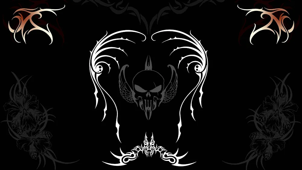 Yin Yang on black background