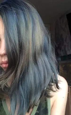 Black tonic on blonde hair