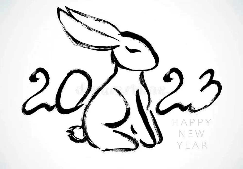 Bunny drawing for drawing
