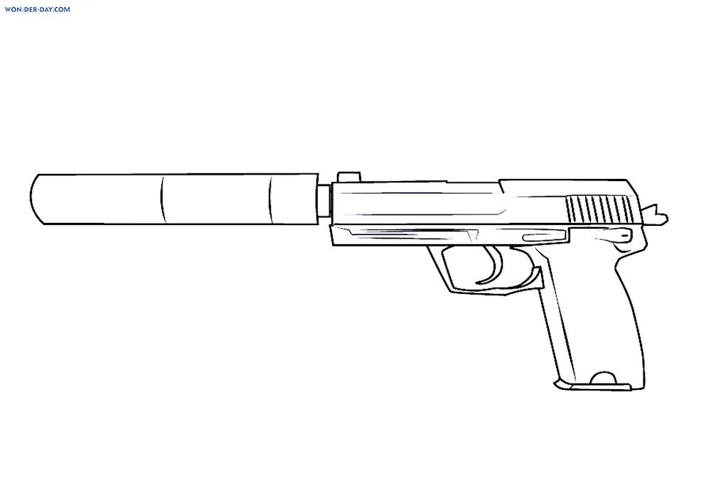 Drawing of USP pistol from Standoff 2