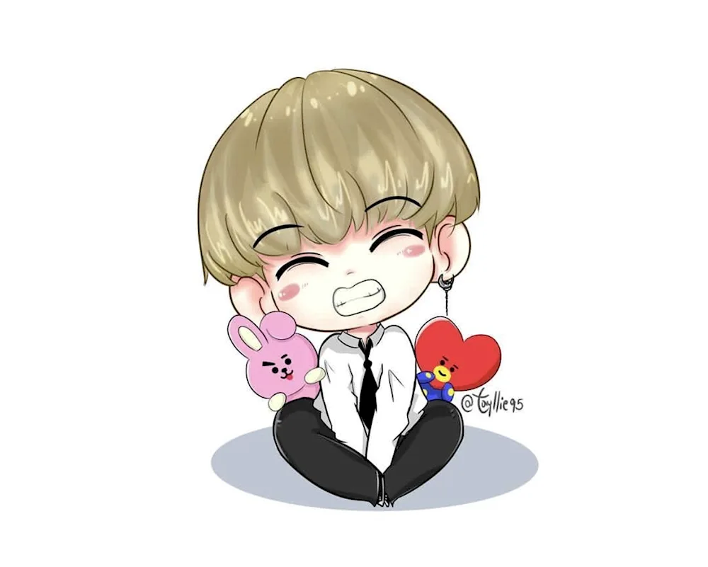 Chibi Taehyun from BTS.