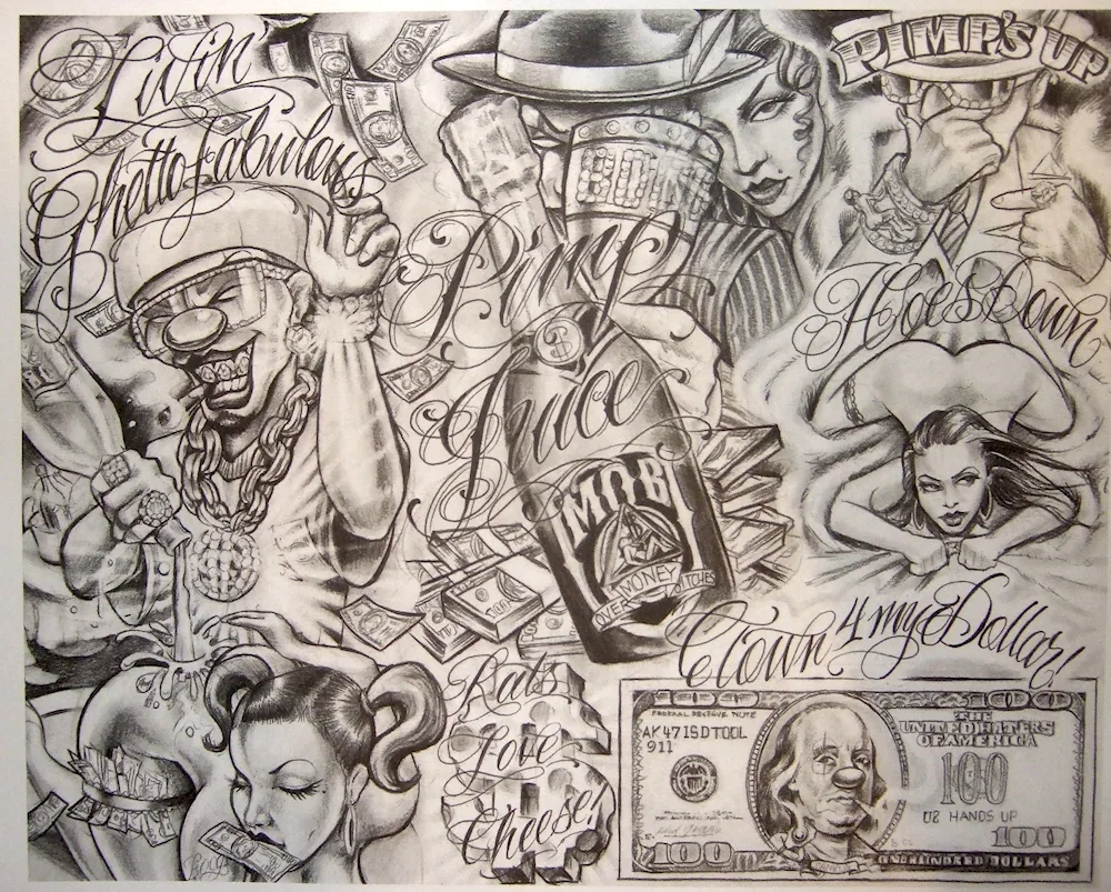 Chicano style Chicano sketches