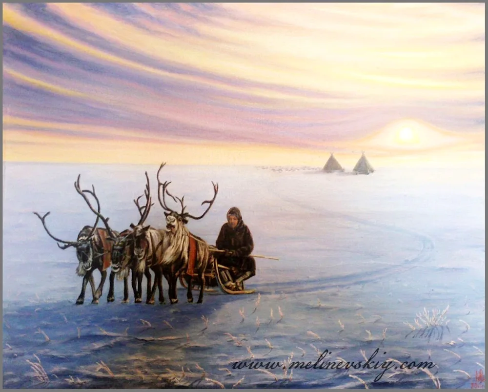 Chukotka Eskimos painting