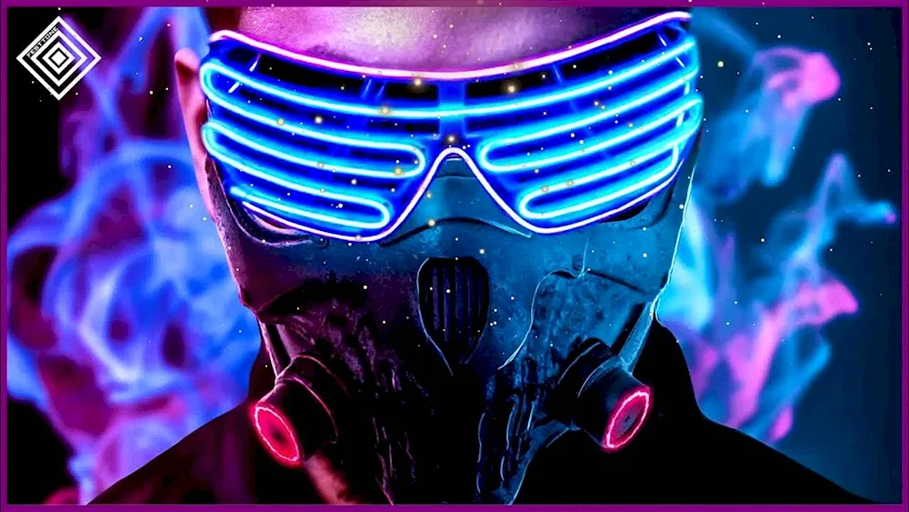 Anonymous Neon Musk Mask Lfylbns d vfcrf[