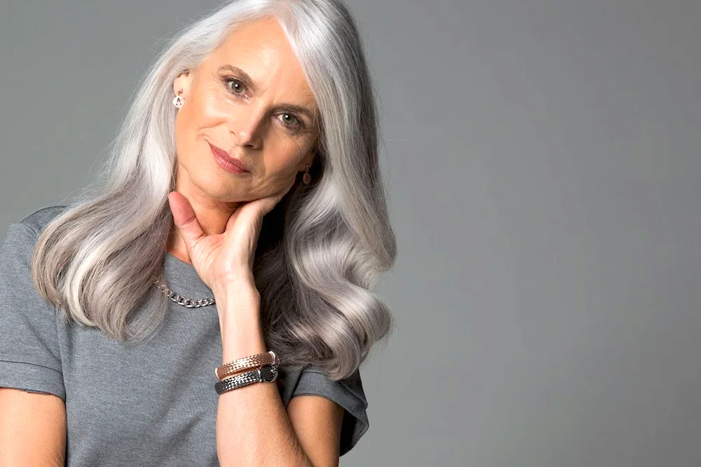 Michelle Olvera with grey hair