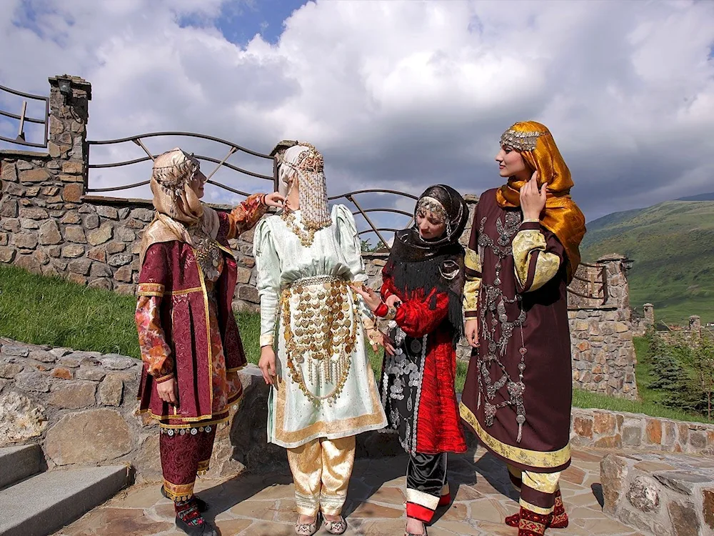 Dagestan national costumes of the Avars
