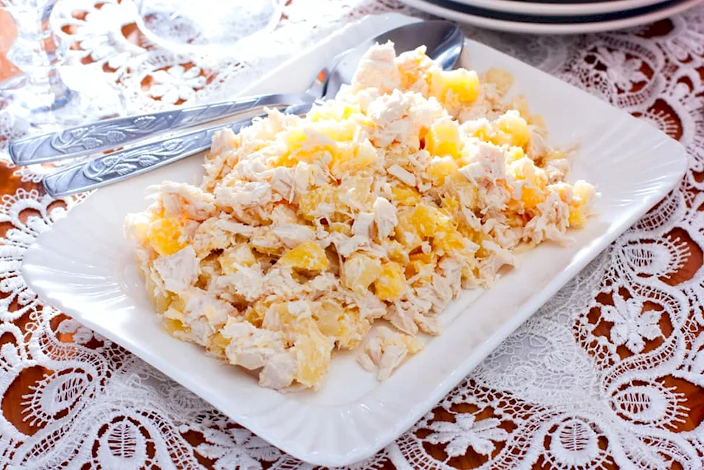 Girl's Caprice Salad with pineapple