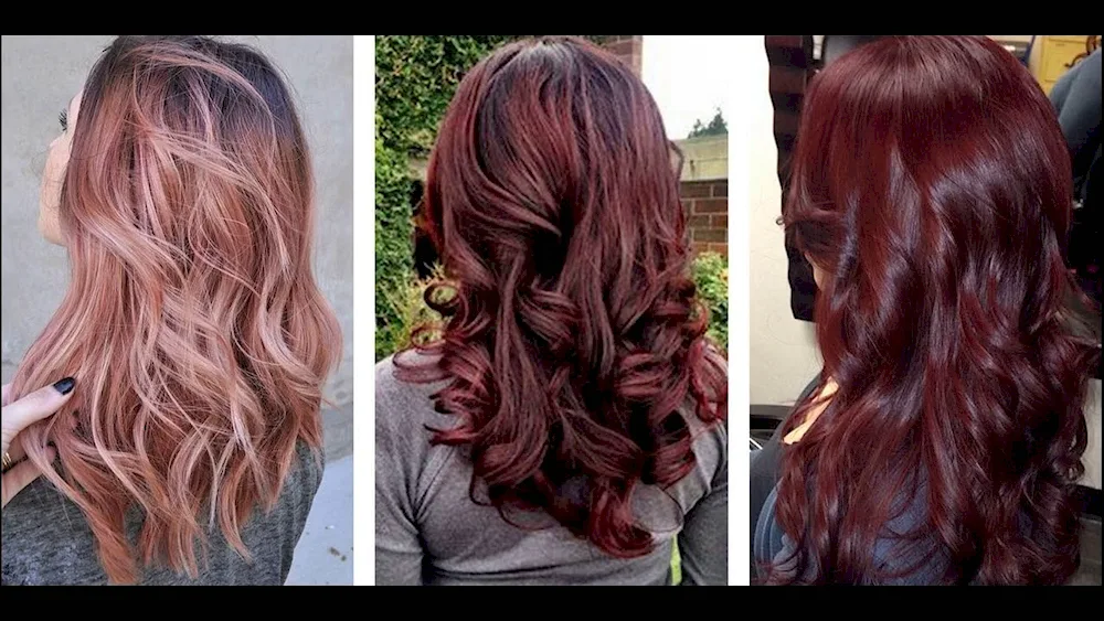 Dark cherry hair colour