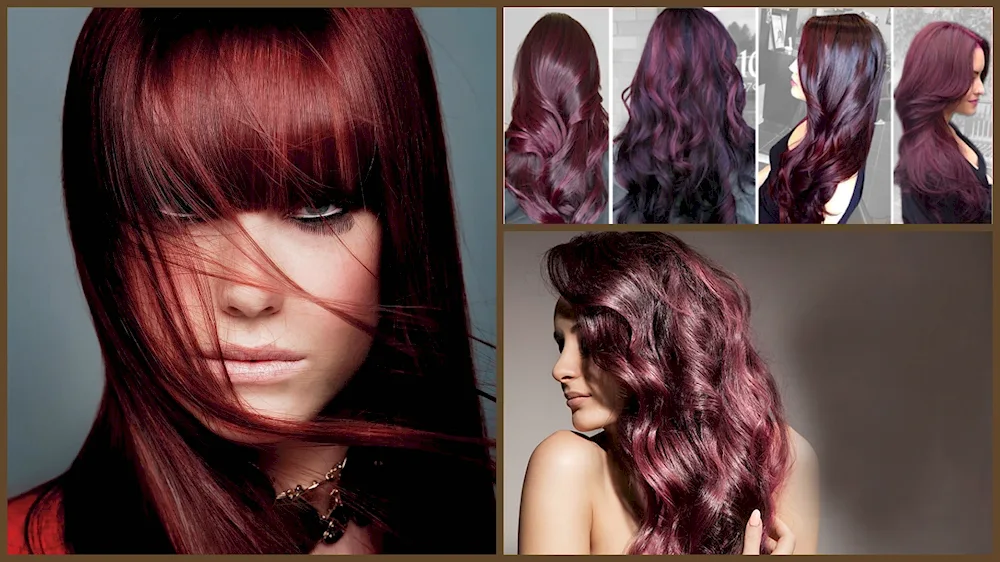 Dark cherry hair colour