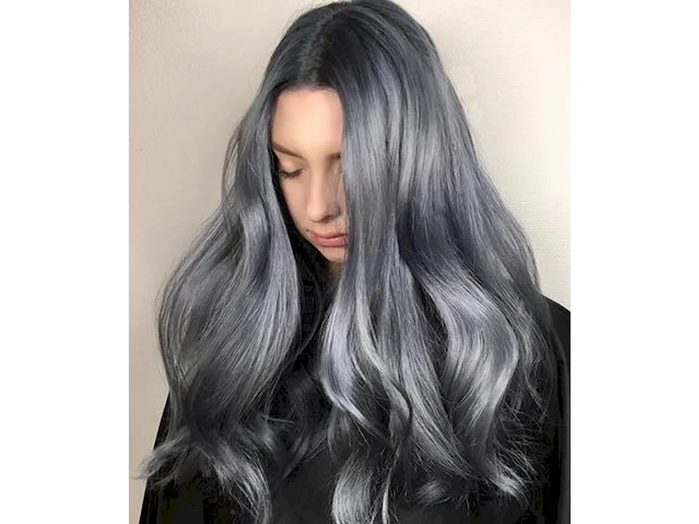 Dark grey hair colour