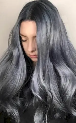 Dark grey hair colour