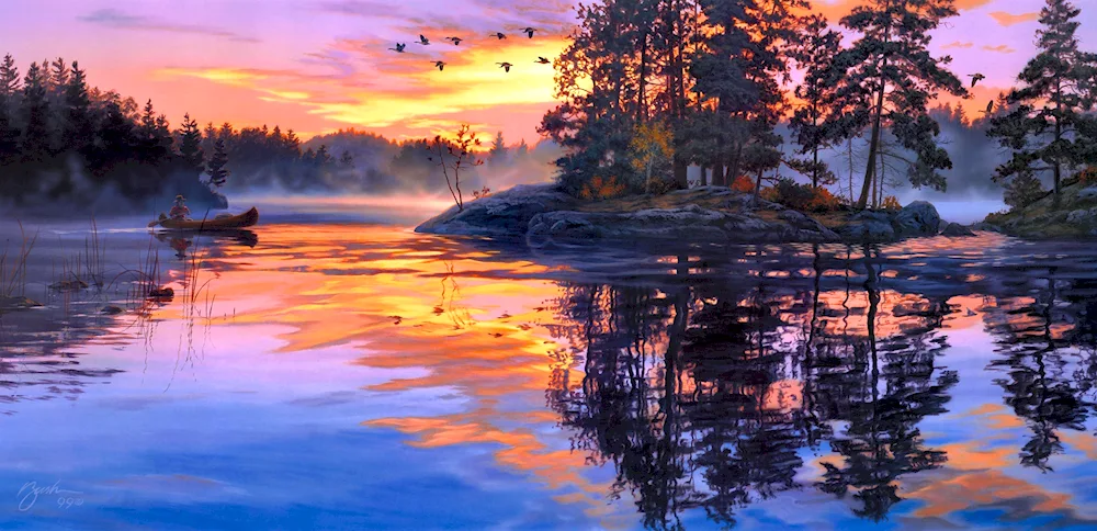 Darrell Bush sunset paintings
