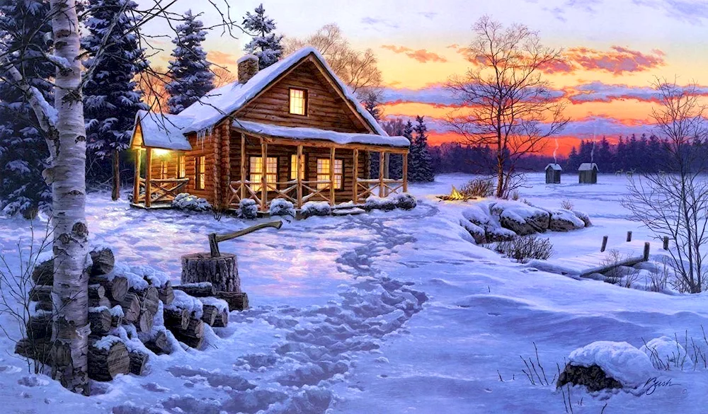 Winter landscape vector