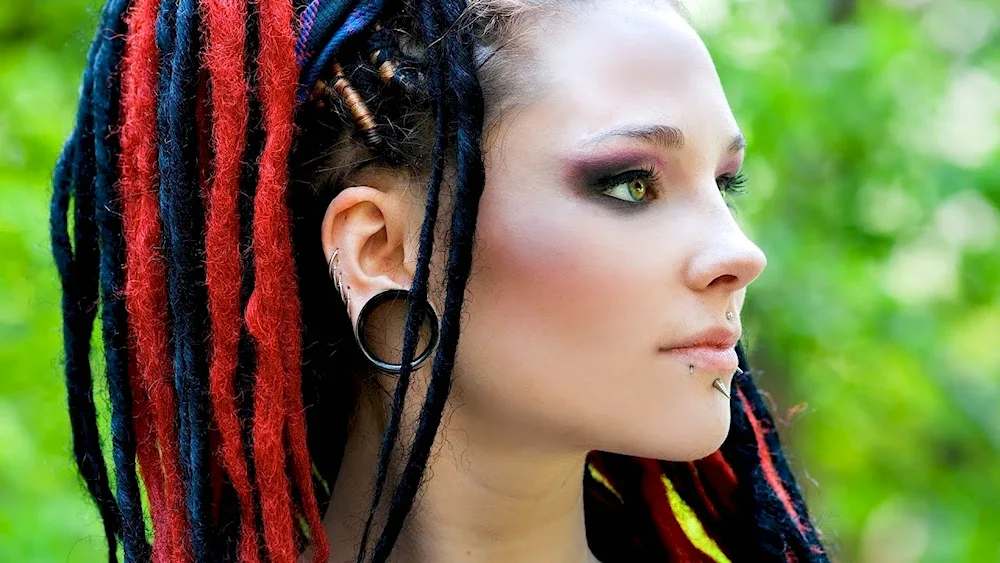 Girl with dreadlocks