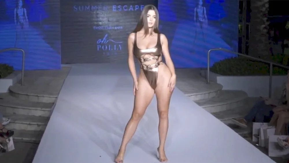 Demi Rose on the catwalk