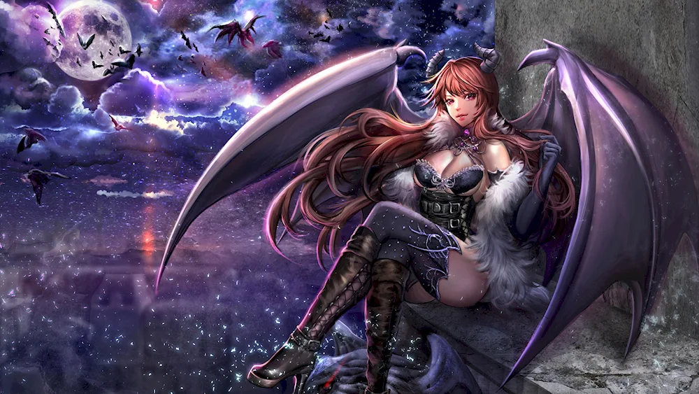 Demon angel succubus anime