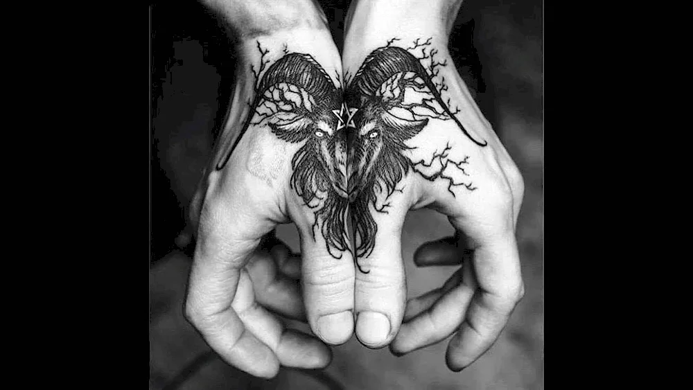 Demon Baphomet tattoo