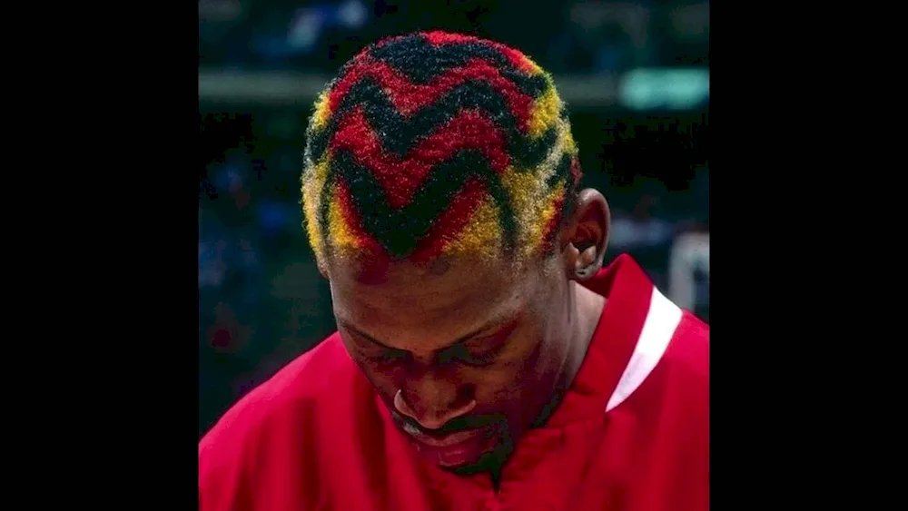 Dennis Rodman with hair colouring