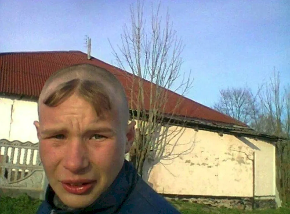 Rural haircut with bangs