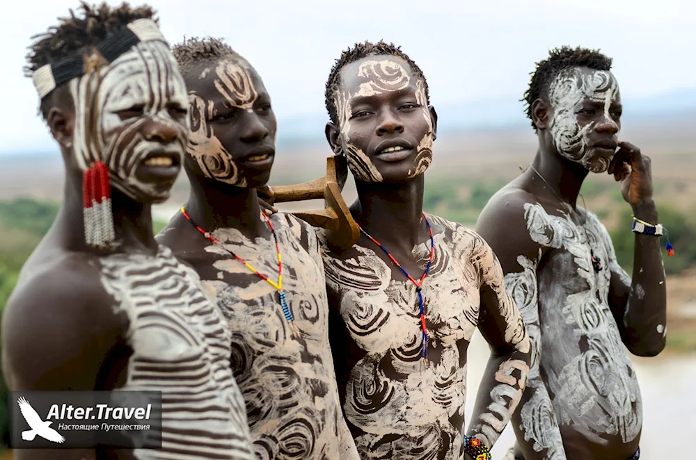 The village of the Karo tribe in Ethiopia