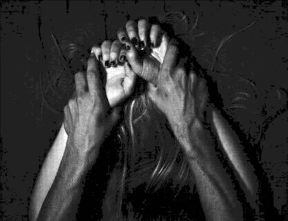 Grabbing girl's hair