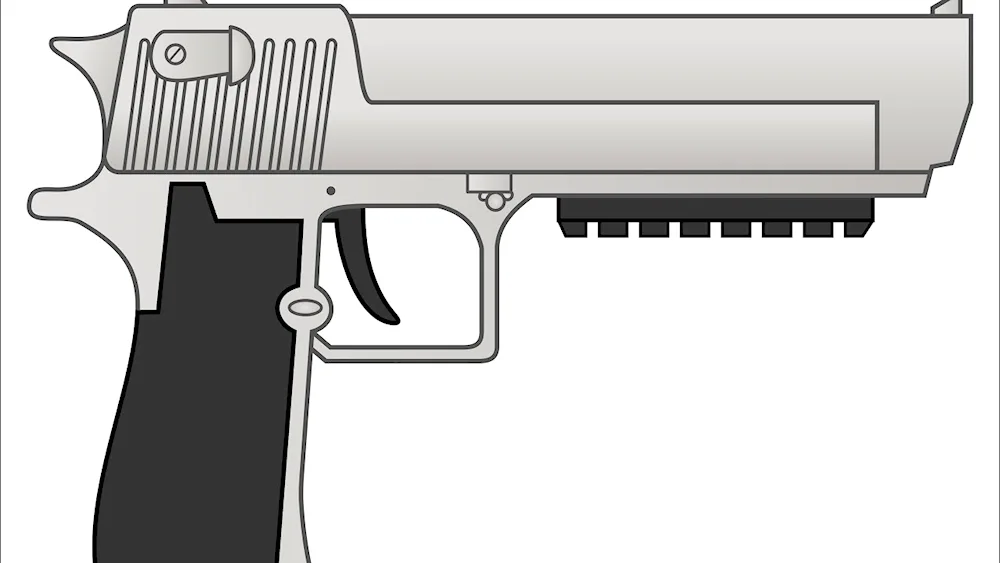 Desert Eagle pistol drawing