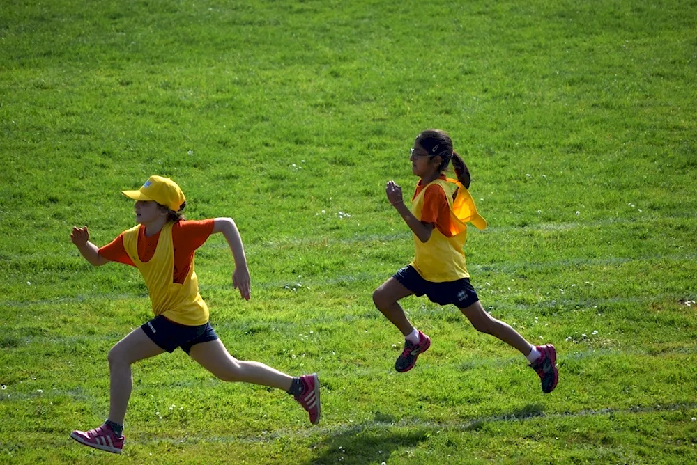 Children running