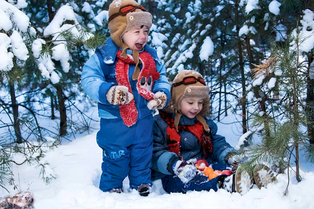 Children in winter