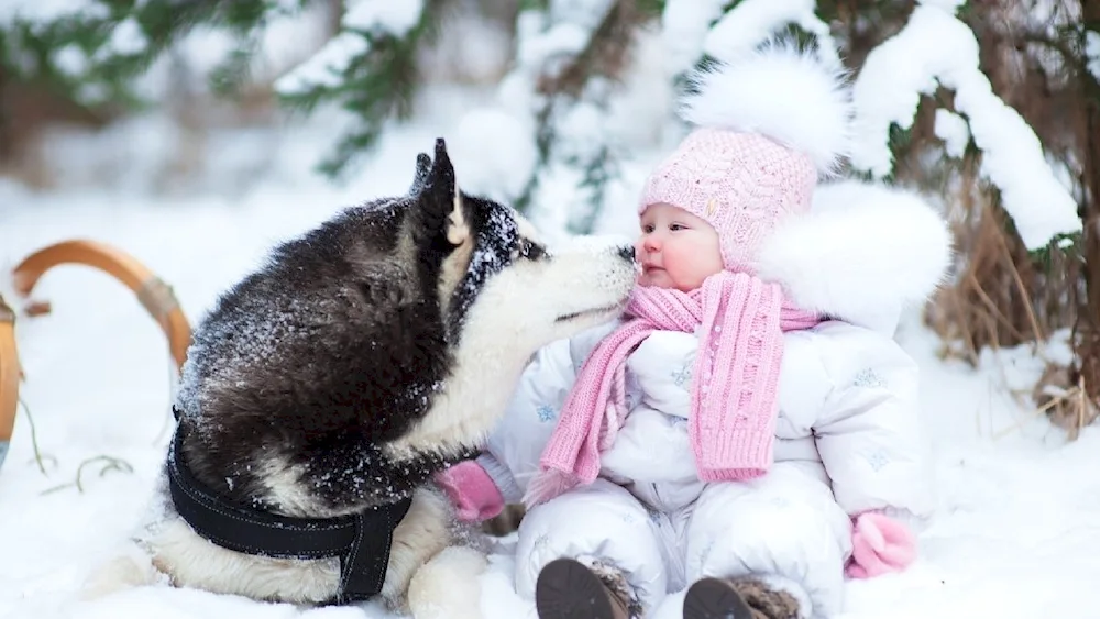 Children in winter