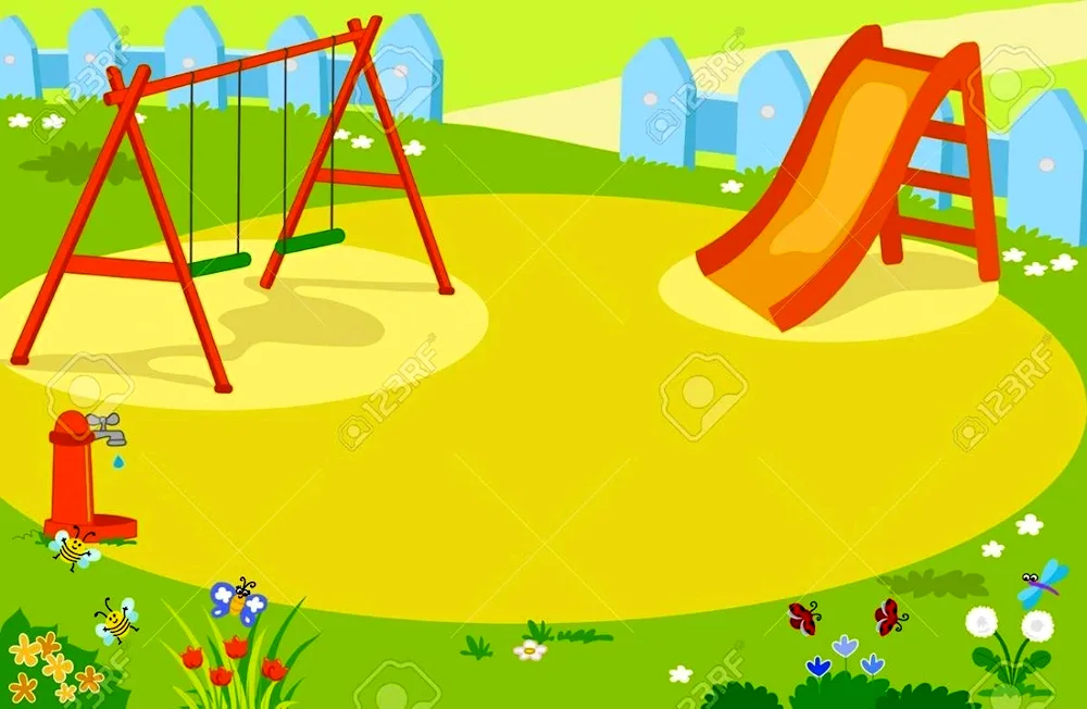 Children's playground cartoon