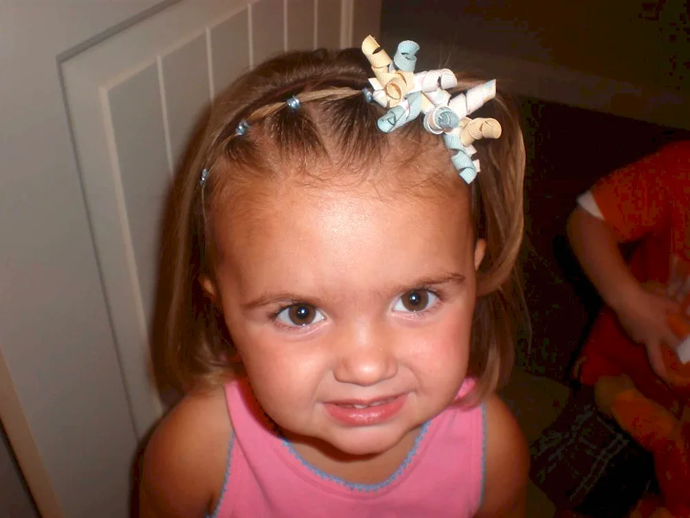 Children's hairstyles with headband