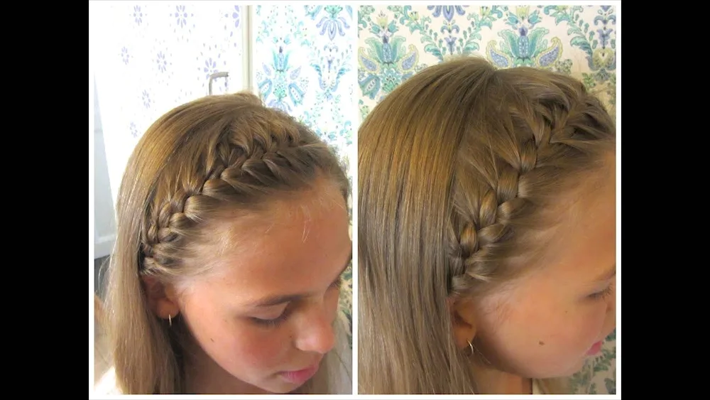 Children's hairstyles with braiding