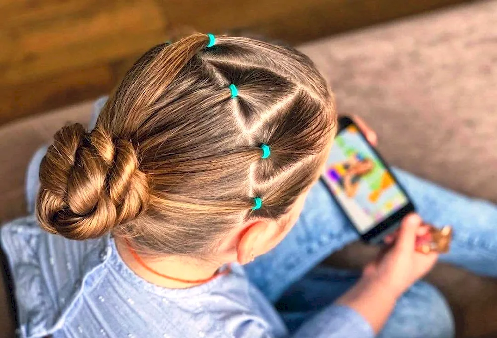 Girl hairstyles with rubber bands