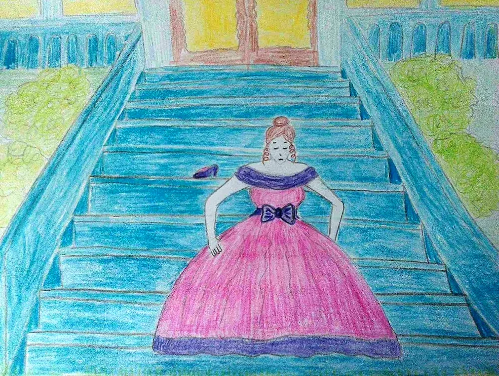 Colouring. Cinderella