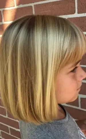 Children's haircuts kare bob with bangs
