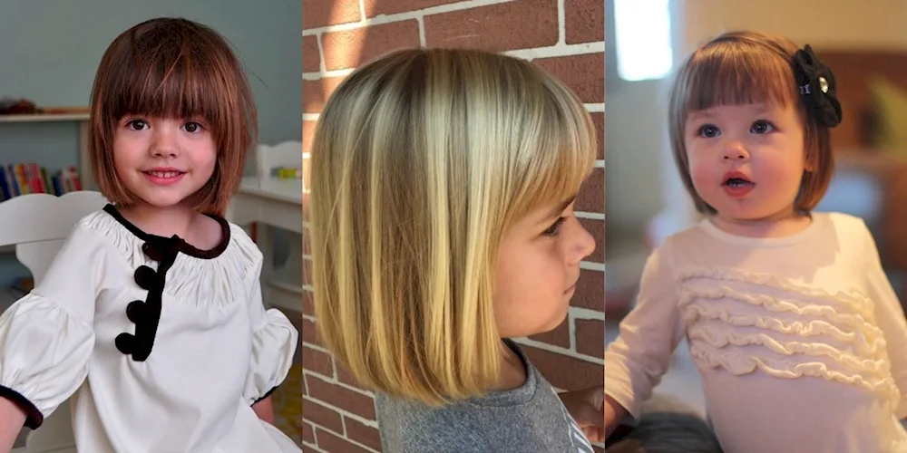 Children's haircuts kare bob with bangs