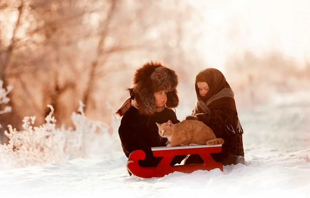 Children's winter photo shoot