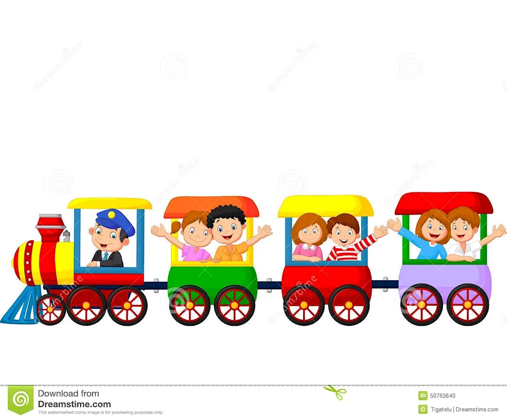 Children's train with carriages