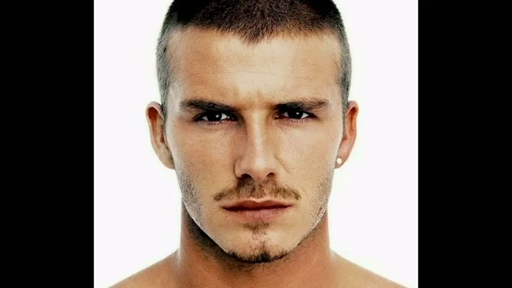 David Beckham half box haircut