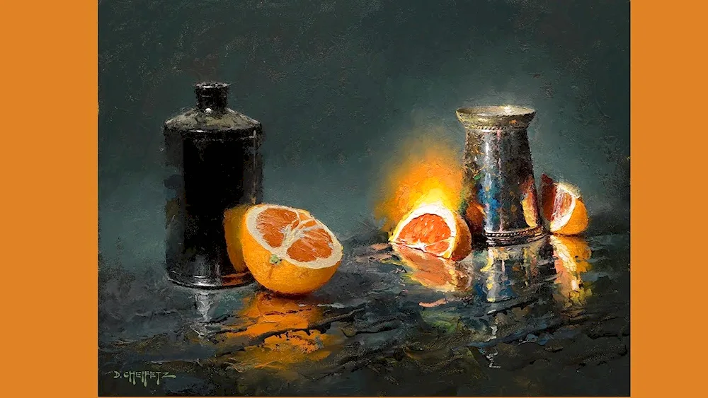 Still life of apples on the table