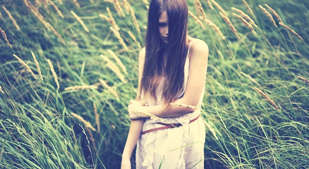 Girl with long hair