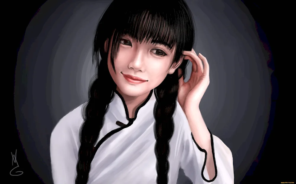 Veronika Ivannikova long braids
