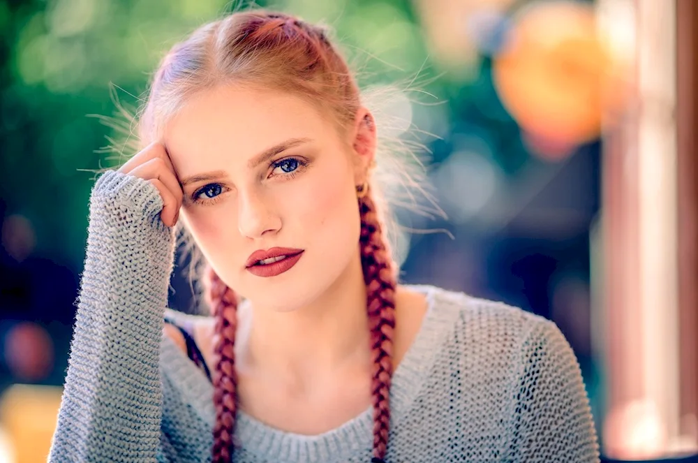 Girl with braids