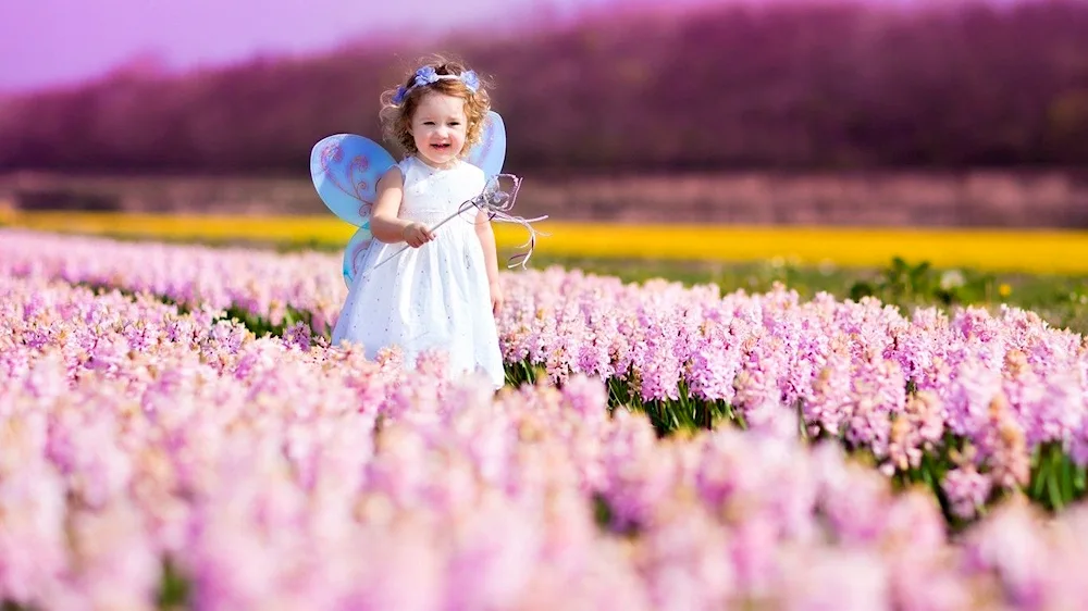 Girl with flowers