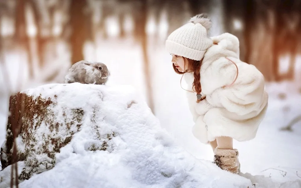 Girl in winter