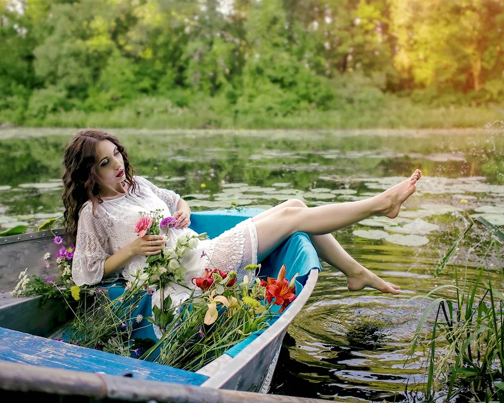 Girl by the river