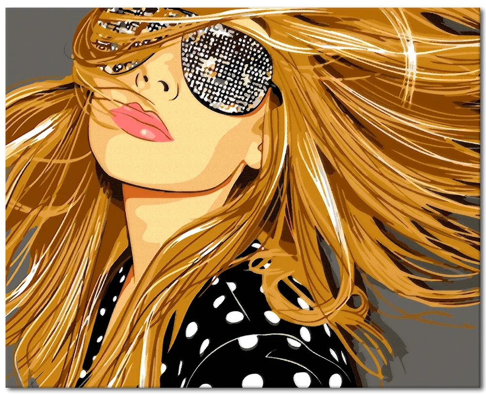 Girl blonde art