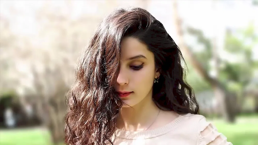 A brunette girl