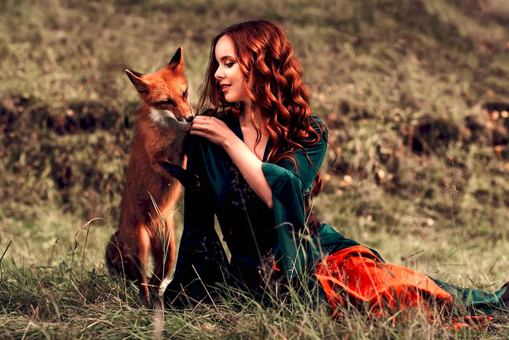 Girl and Fox