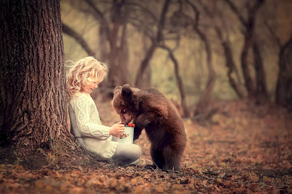 Girl and Bear